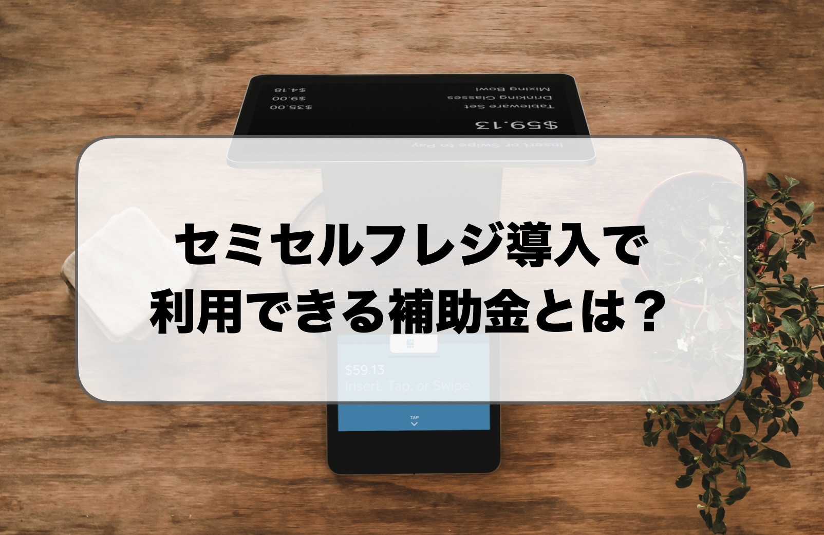 セミセルフレジの補助金
