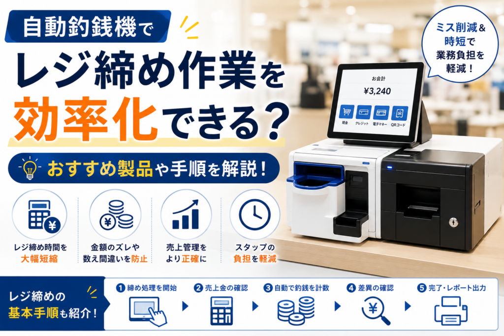 自動釣銭機のレジ締め