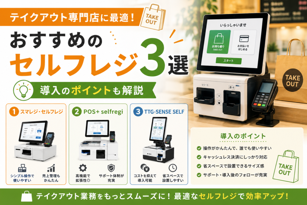 テイクアウト専門店のセルフレジ