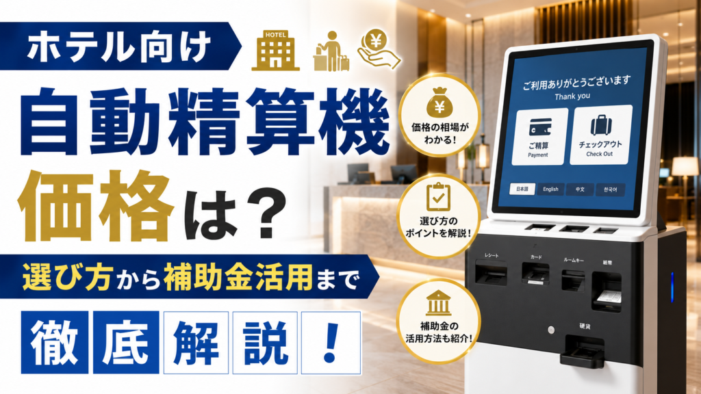 ホテル向け自動精算機の価格