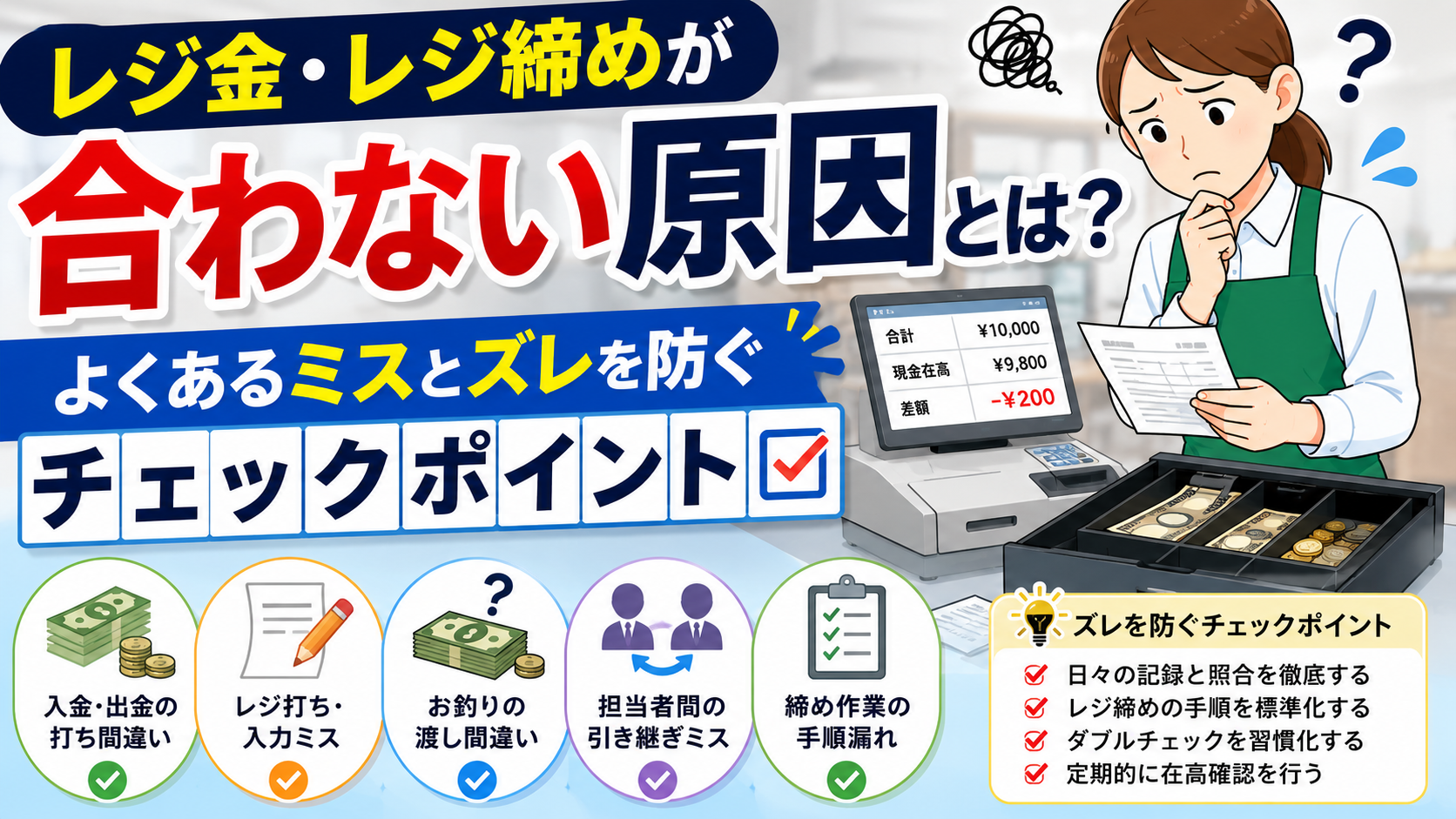 レジ締めが合わない