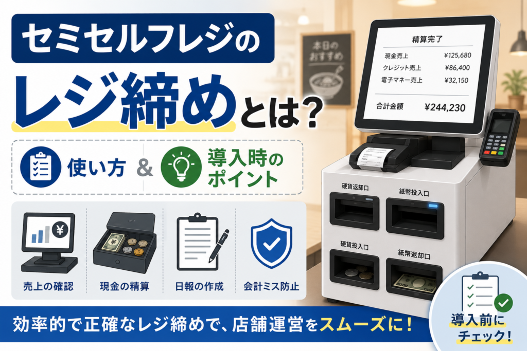 セミセルフレジのレジ締め
