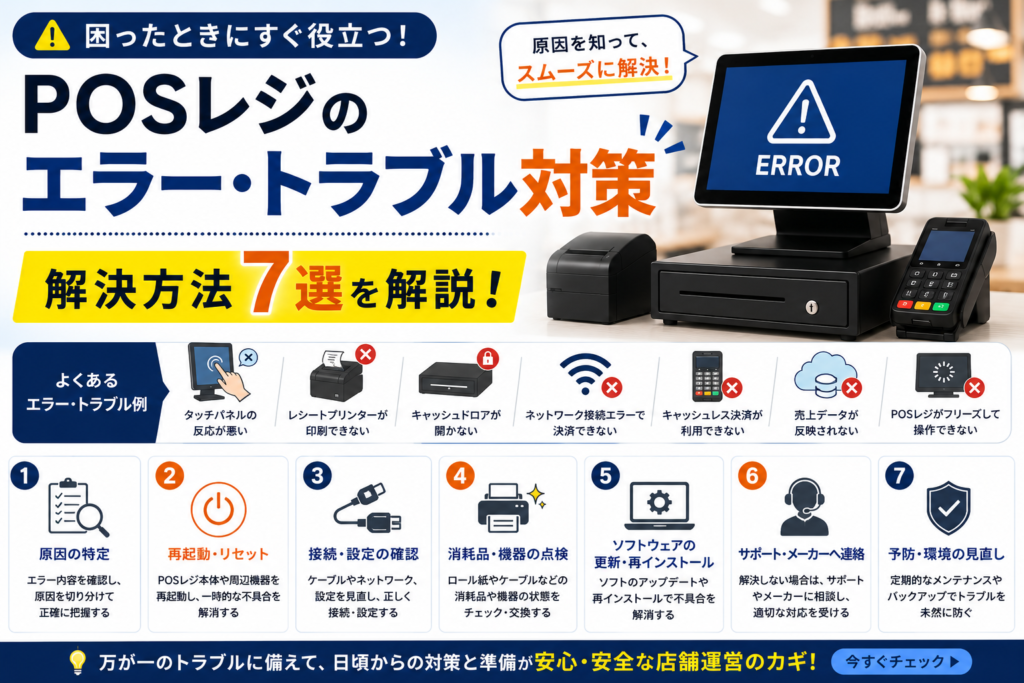 POSレジのエラー・トラブル対策
