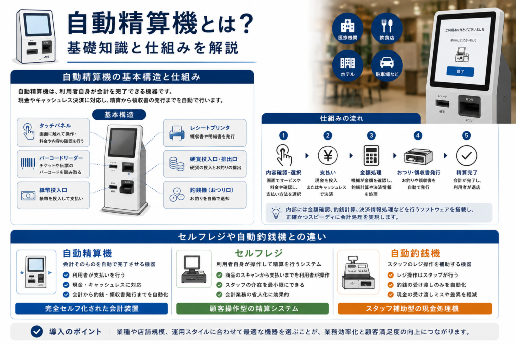 自動精算機比較20選|業種別おすすめメーカーを徹底解説!
