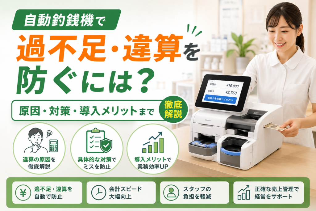 自動釣銭機の過不足・違算