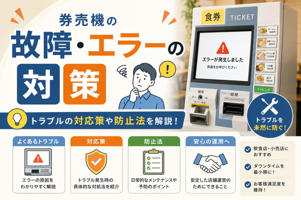 券売機のエラー・トラブル