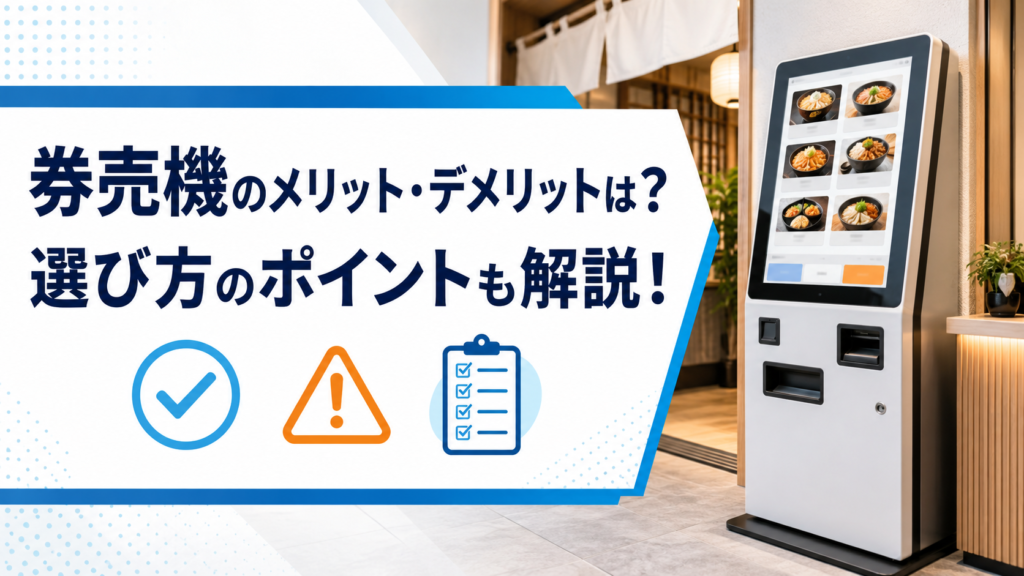 券売機導入のメリット・デメリット