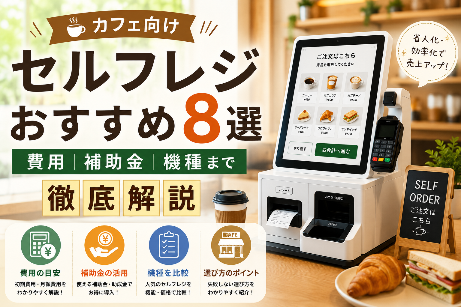 カフェ向けのセルフレジ