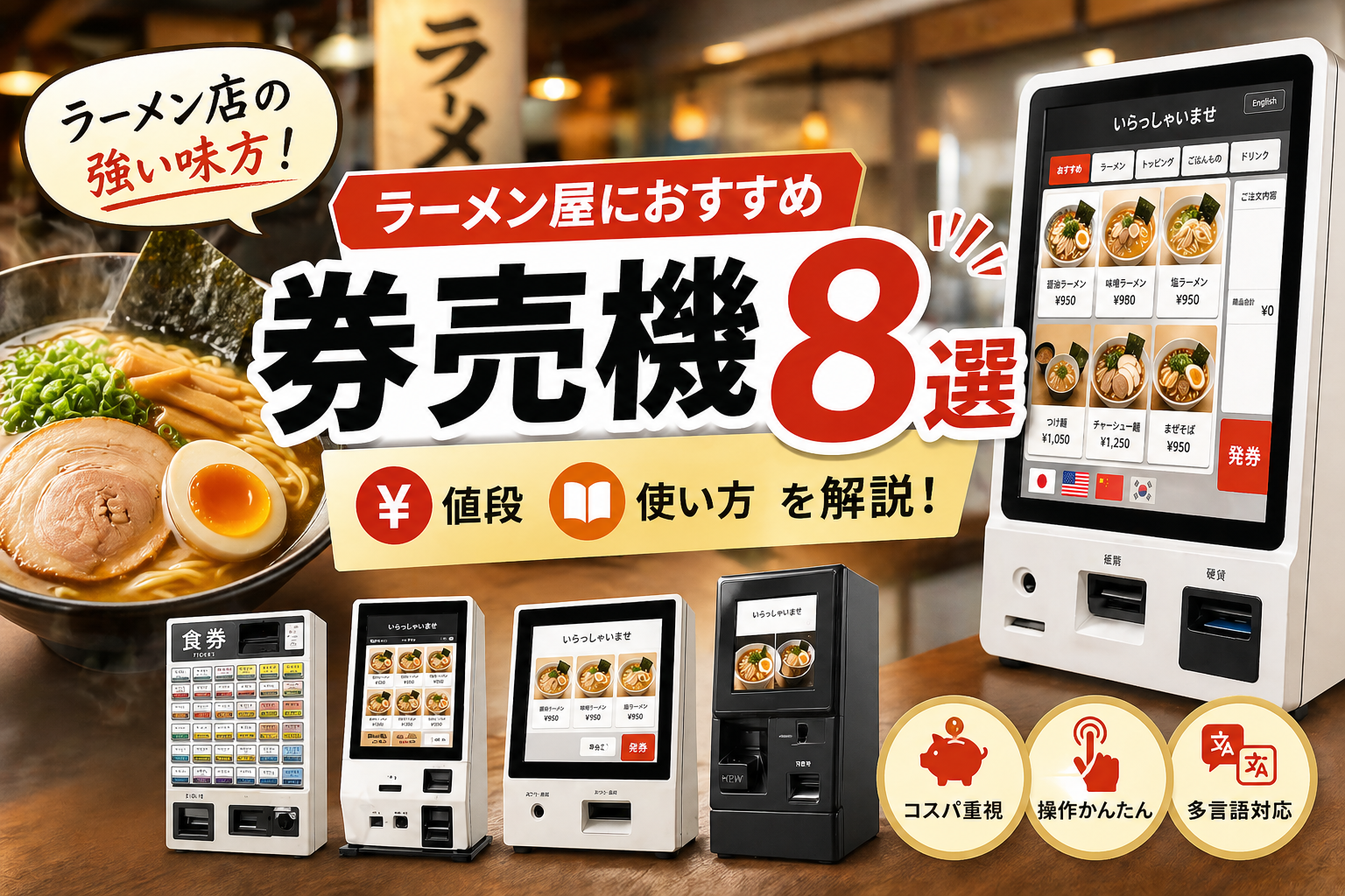 ラーメン屋券売機おすすめ