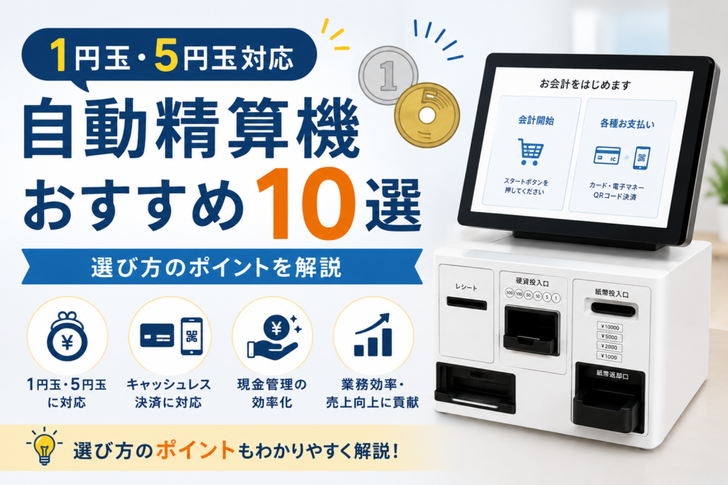 1円玉・5円玉対応の自動精算機