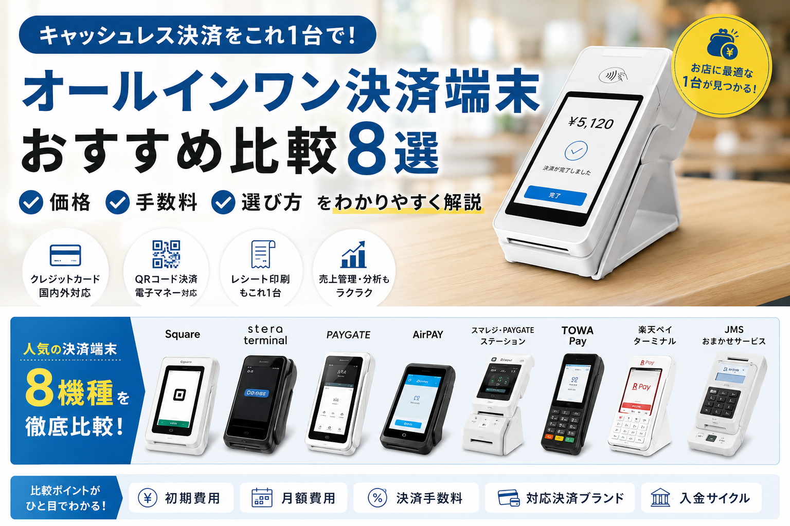 オールインワン決済端末比較