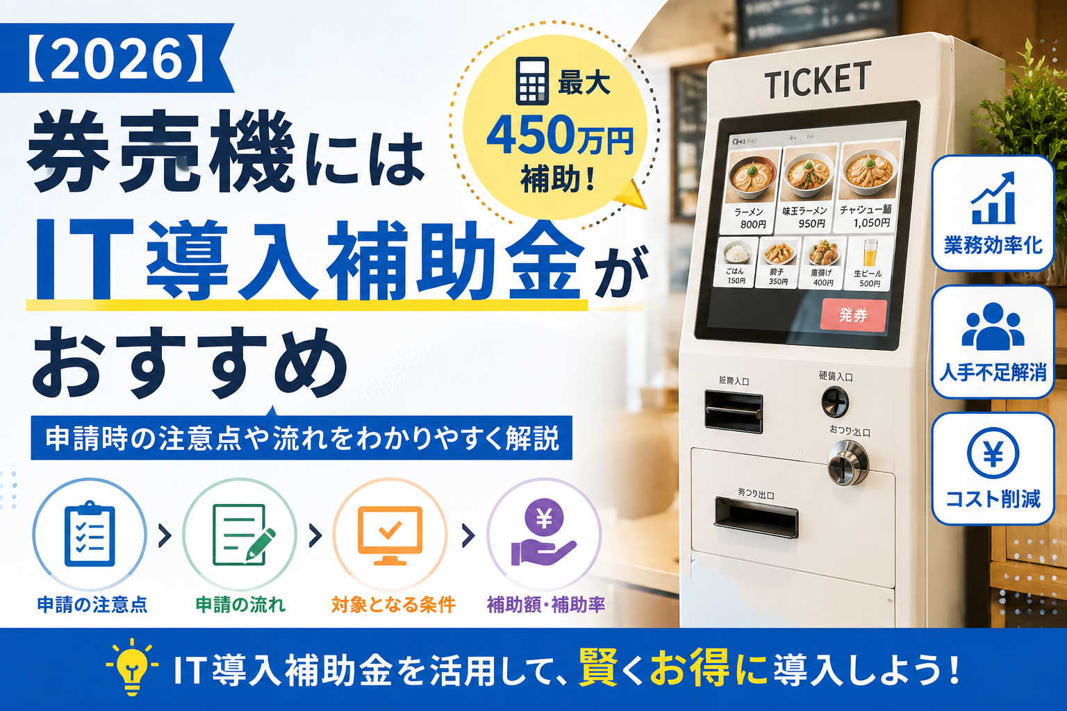 券売機のIT導入補助金