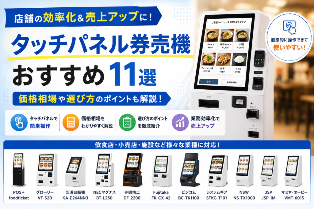 タッチパネル券売機おすすめ