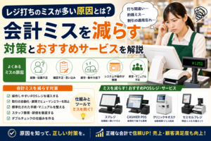 レジ打ちのミスが多い原因とは？会計ミスを減らす対策とおすすめサービスを解説
