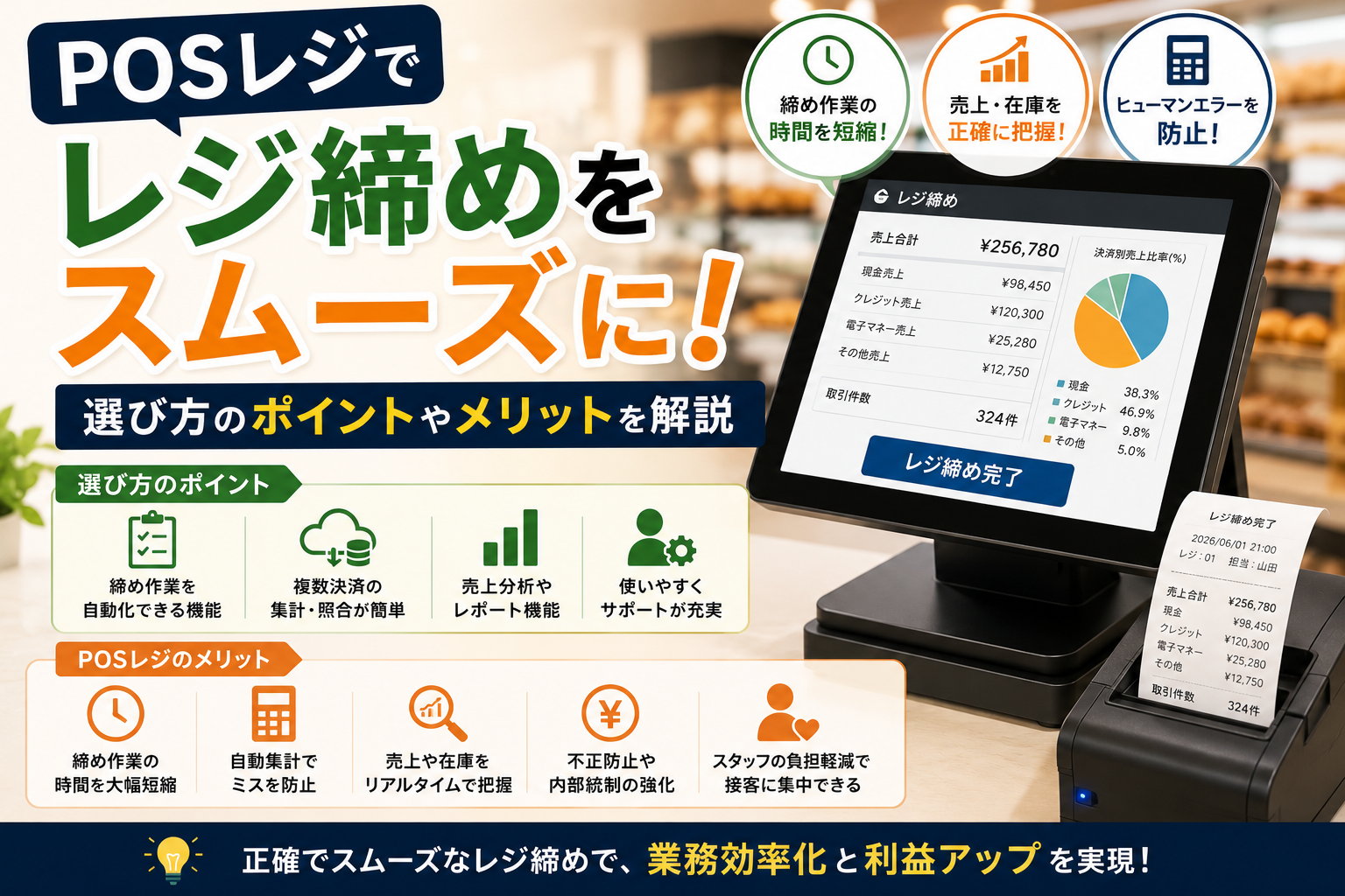POSレジのレジ締め