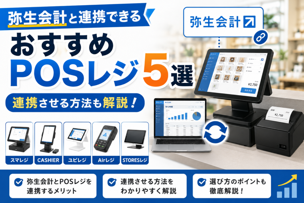 弥生会計と連携できるおすすめPOSレジ5選｜連携させる方法も解説