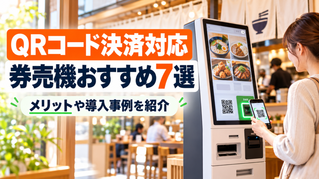 QRコード決済対応の券売機おすすめ7選｜メリットや導入事例を紹介