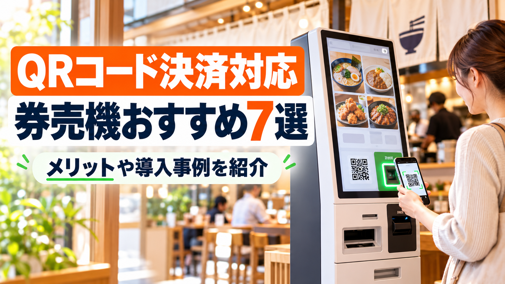 QRコード決済対応の券売機おすすめ7選｜メリットや導入事例を紹介